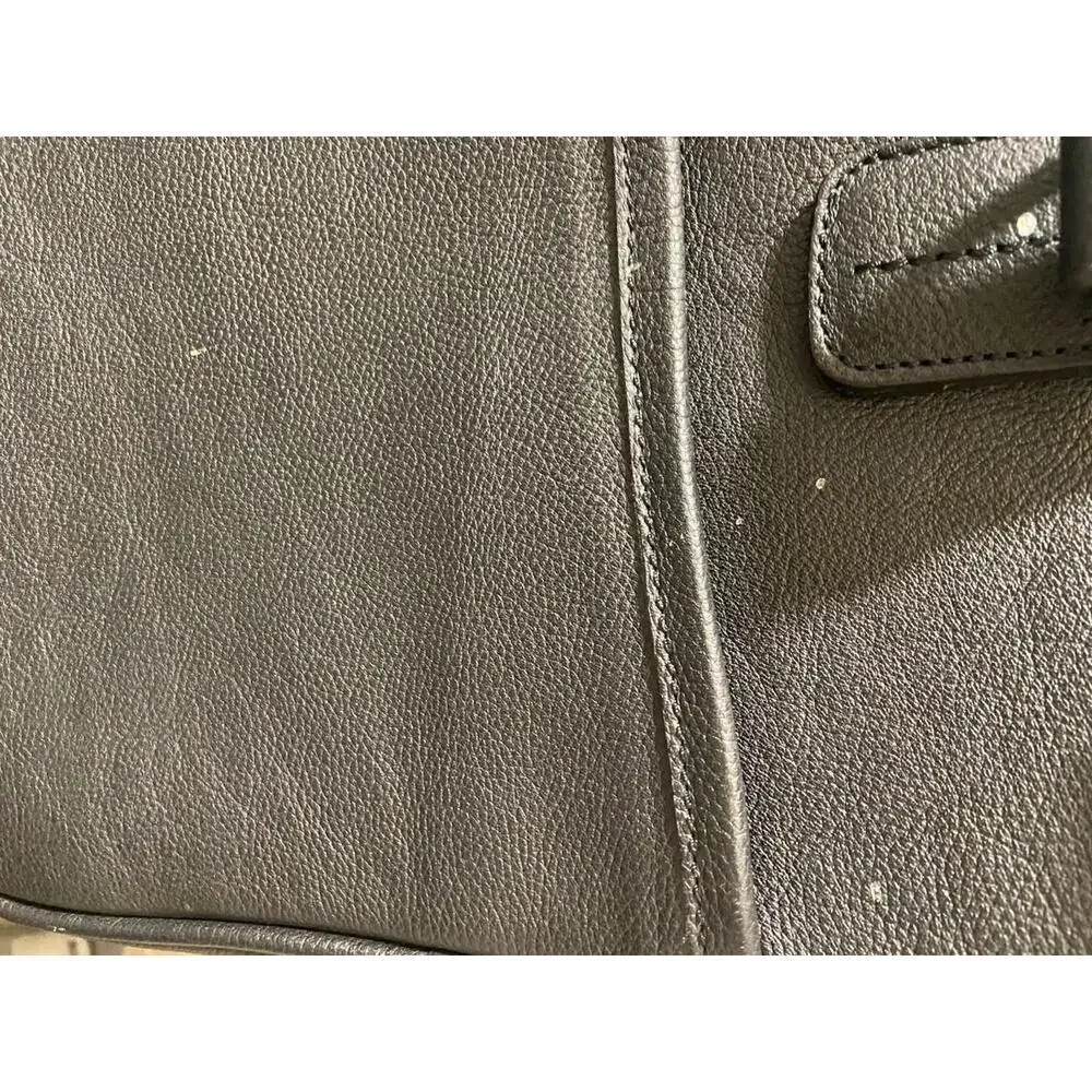 Quavaro Black Eagle Briefcase W Strap, Heavy Duty Leather